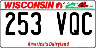 WI license plate 253VQC