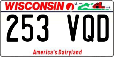 WI license plate 253VQD