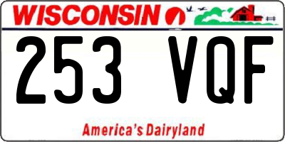 WI license plate 253VQF