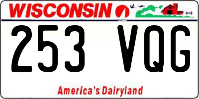 WI license plate 253VQG