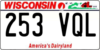WI license plate 253VQL