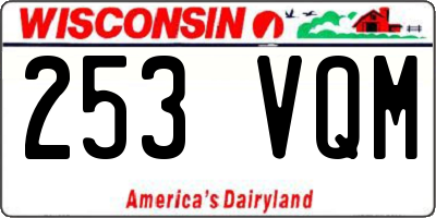 WI license plate 253VQM
