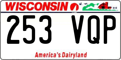 WI license plate 253VQP