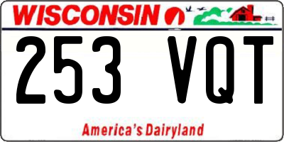 WI license plate 253VQT