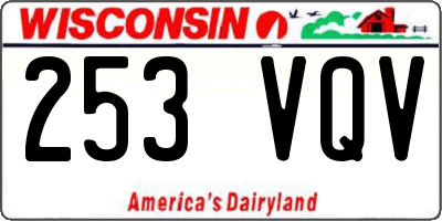 WI license plate 253VQV