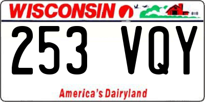 WI license plate 253VQY