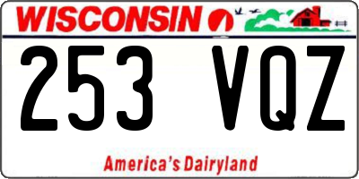 WI license plate 253VQZ