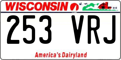 WI license plate 253VRJ