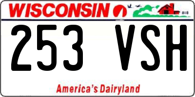 WI license plate 253VSH