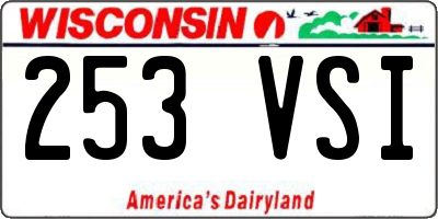 WI license plate 253VSI