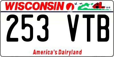 WI license plate 253VTB