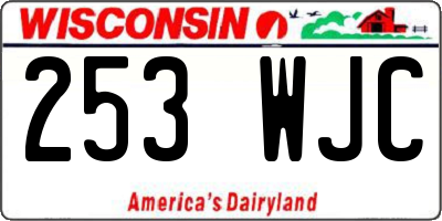 WI license plate 253WJC