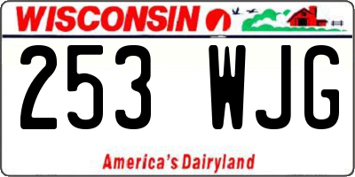WI license plate 253WJG