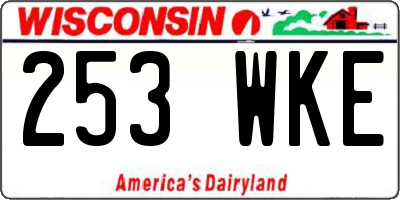WI license plate 253WKE