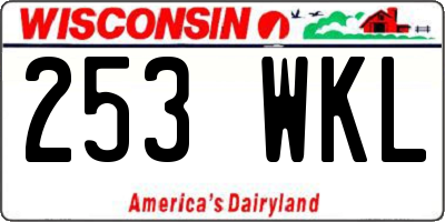 WI license plate 253WKL