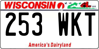 WI license plate 253WKT