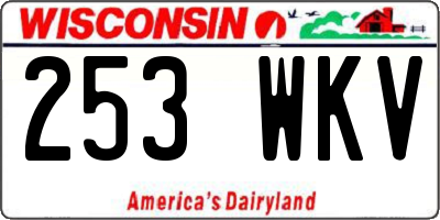 WI license plate 253WKV