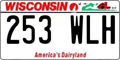 WI license plate 253WLH