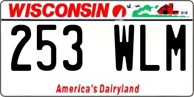 WI license plate 253WLM