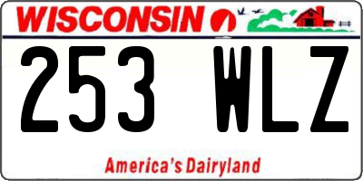 WI license plate 253WLZ