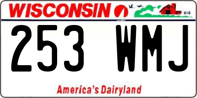 WI license plate 253WMJ