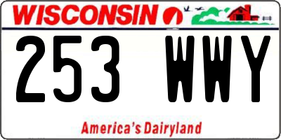 WI license plate 253WWY