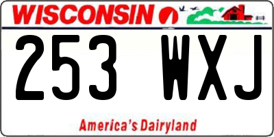 WI license plate 253WXJ