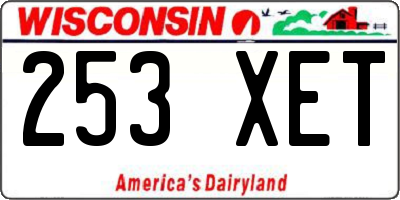 WI license plate 253XET