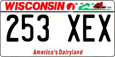 WI license plate 253XEX