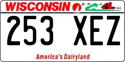 WI license plate 253XEZ