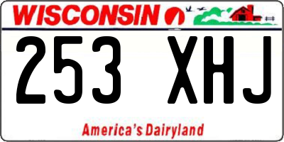 WI license plate 253XHJ