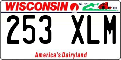 WI license plate 253XLM