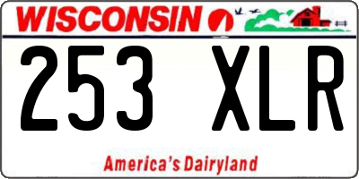 WI license plate 253XLR