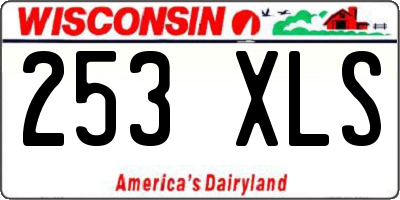 WI license plate 253XLS