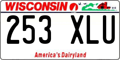 WI license plate 253XLU