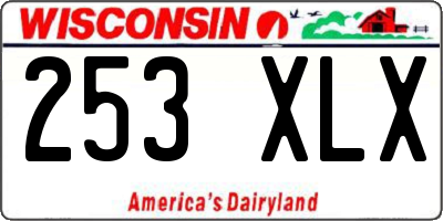 WI license plate 253XLX
