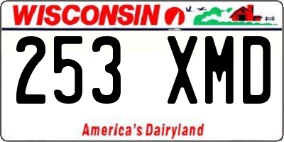 WI license plate 253XMD