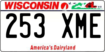 WI license plate 253XME