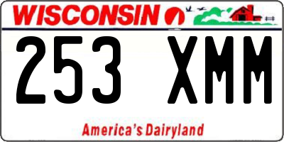 WI license plate 253XMM