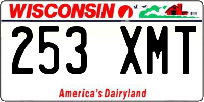 WI license plate 253XMT