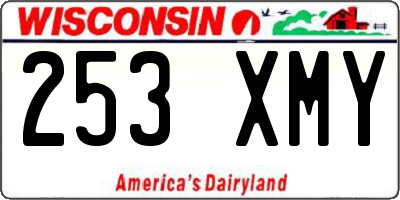 WI license plate 253XMY