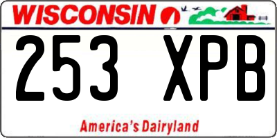WI license plate 253XPB