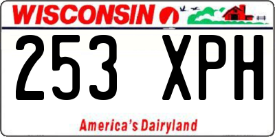 WI license plate 253XPH