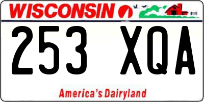 WI license plate 253XQA