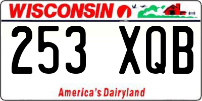 WI license plate 253XQB