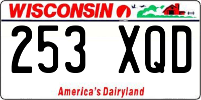 WI license plate 253XQD