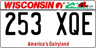 WI license plate 253XQE