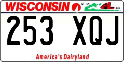 WI license plate 253XQJ