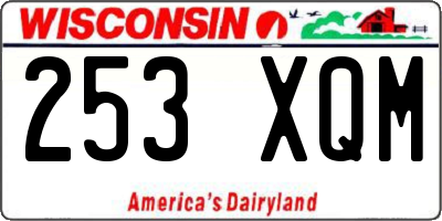 WI license plate 253XQM