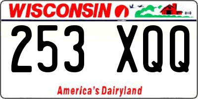 WI license plate 253XQQ